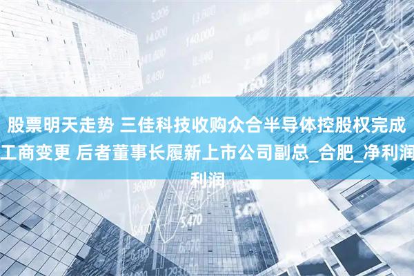 股票明天走势 三佳科技收购众合半导体控股权完成工商变更 后者董事长履新上市公司副总_合肥_净利润